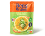 Riz curry et légumes