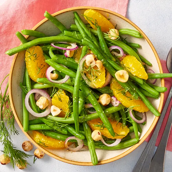 Salade de haricots verts à l'orange