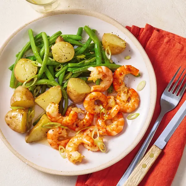 Crevettes au gingembre & patates