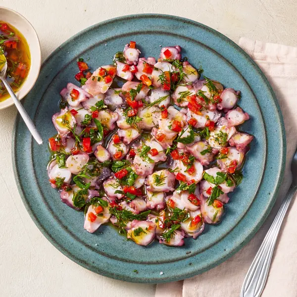 Carpaccio de poulpe épicé