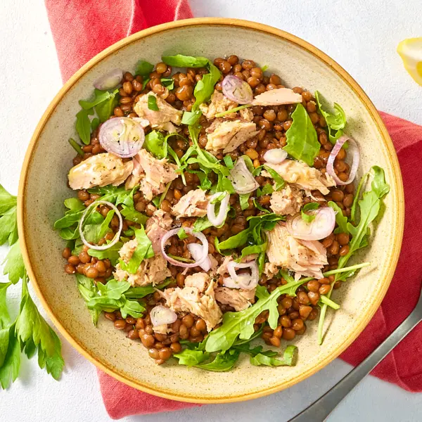Salade de lentille et thon