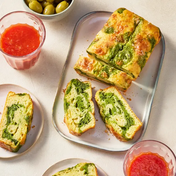 Cake marbré épinards & parmesan