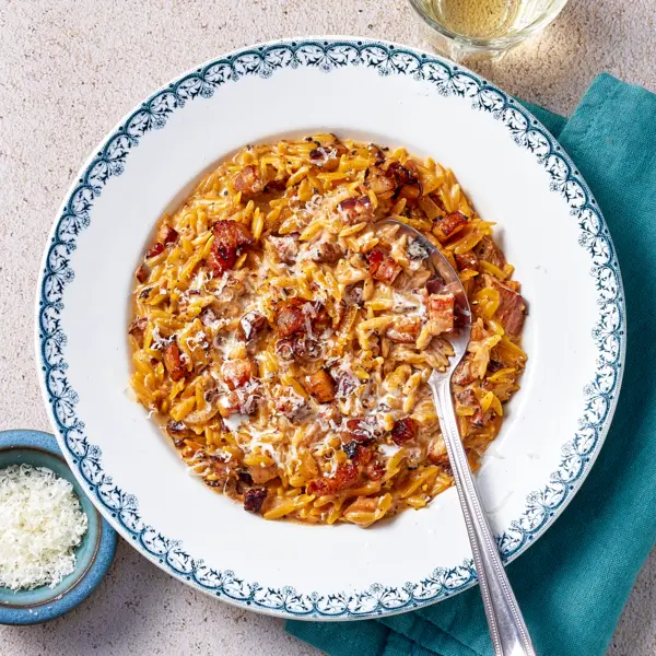 Orzotto carbonara à la française