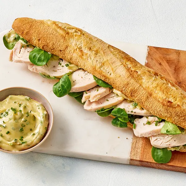 Sandwich au poulet rôti