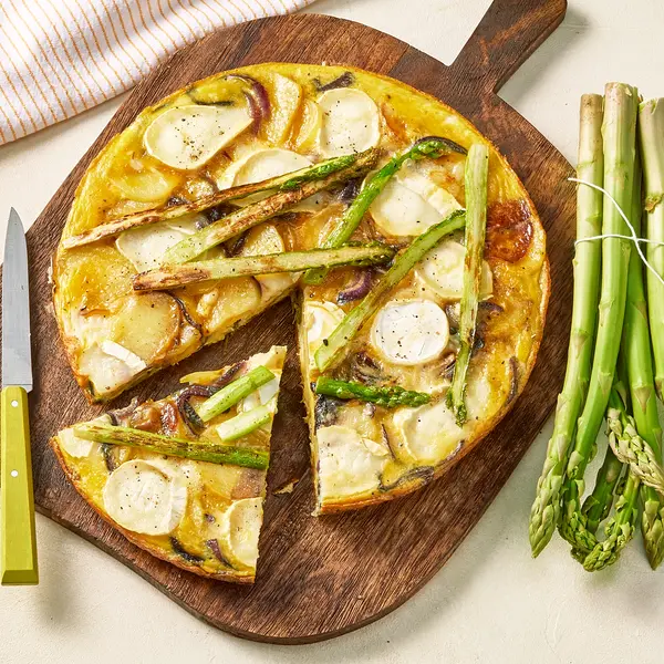 Tortilla aux asperges & chèvre
