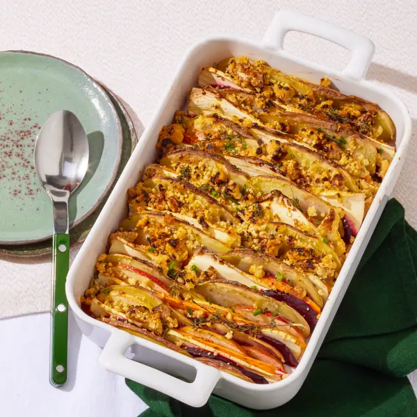 Tian aux légumes d'hiver & crumble