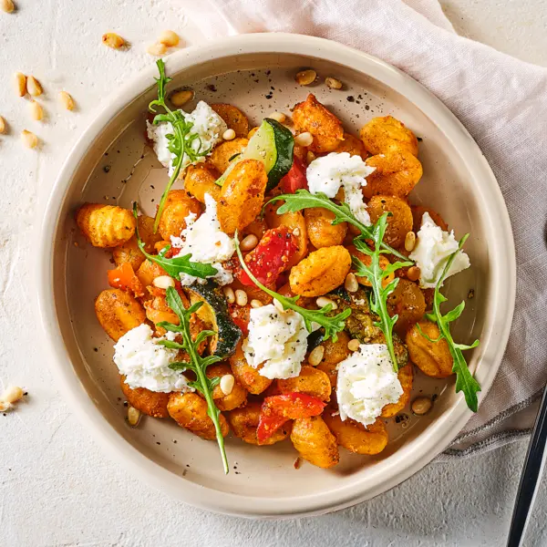 Gnocchi croustillants au pesto rosso