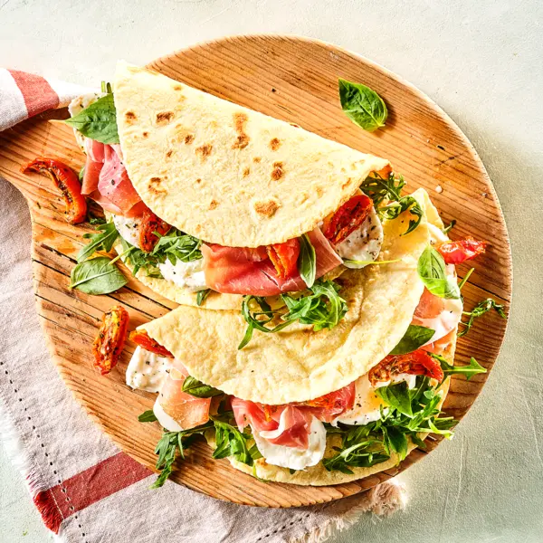 Piadine jambon mozzarella