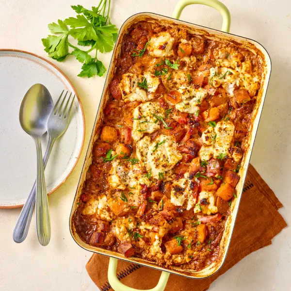 Gratin de patates douces au chèvre