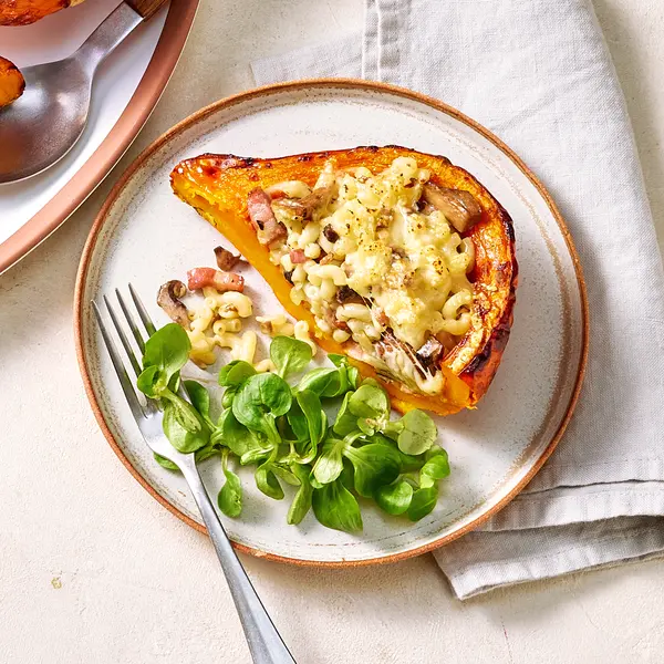 Gratin de pâtes dans son potimarron