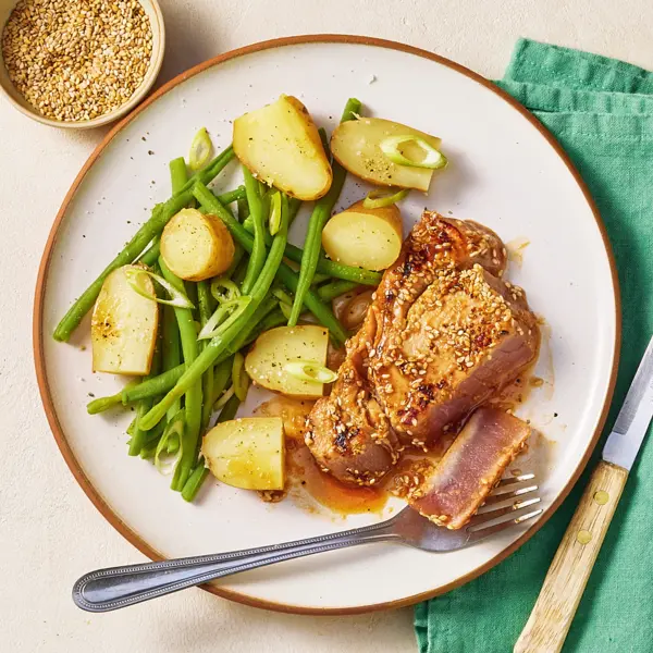 Tataki de thon & haricots verts