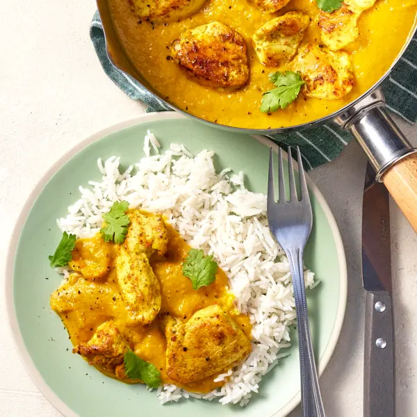 Curry de poulet aux légumes cachés