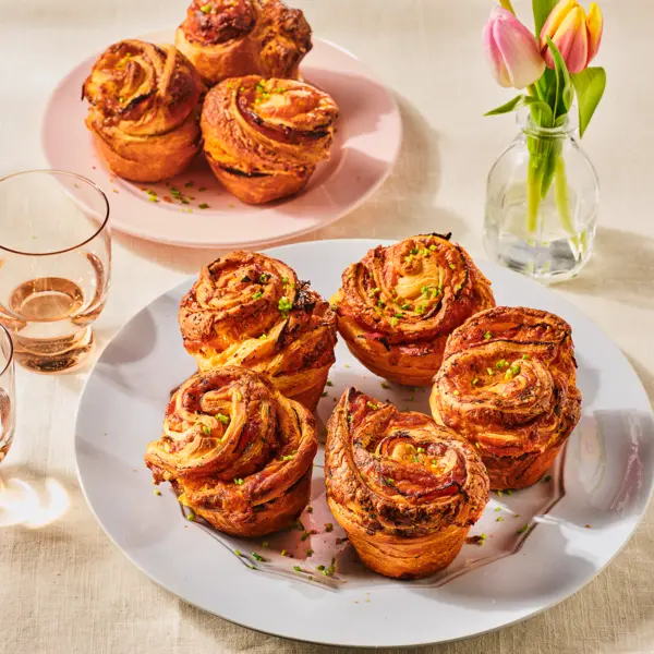 Cruffins au jambon & au cheddar