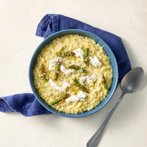 Risotto asperges & burrata