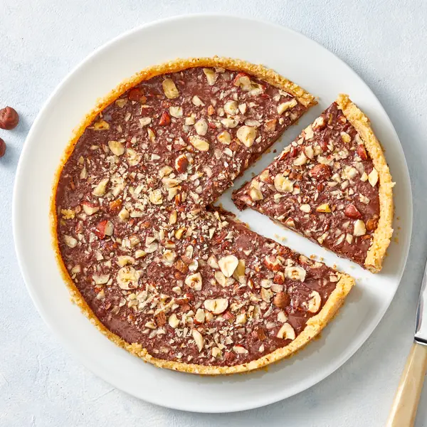 Tarte au chocolat et noisettes