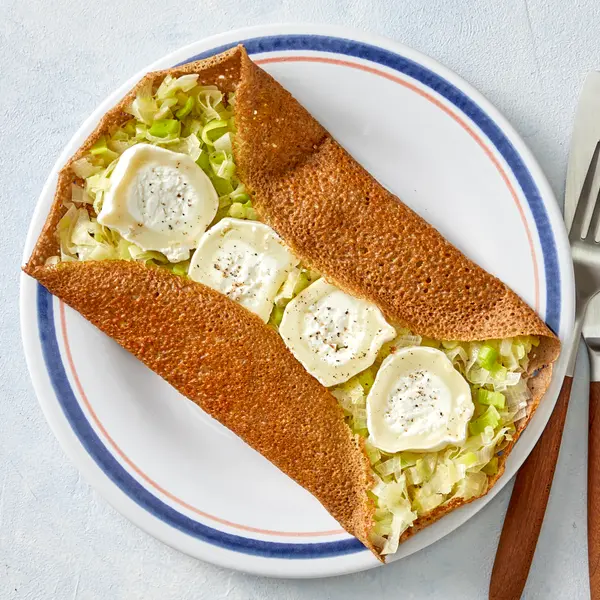 Galette aux poireaux et chèvre
