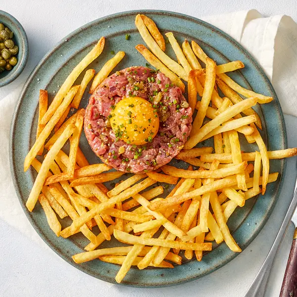 Tartare de boeuf et frites