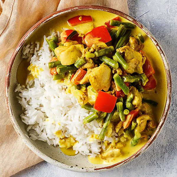 Poulet coco-curry et citron vert
