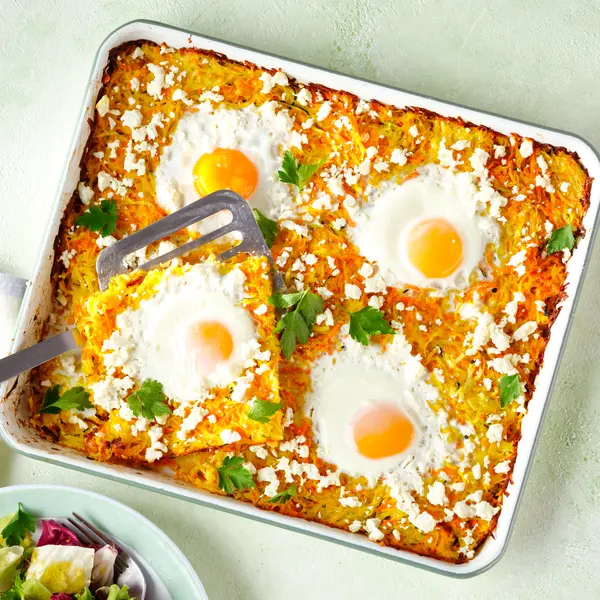 Rösti au four avec œuf au plat