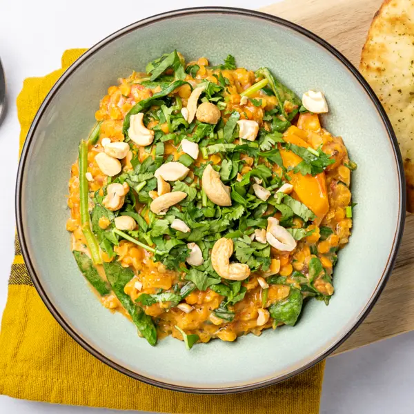 Dahl crémeux avec pita