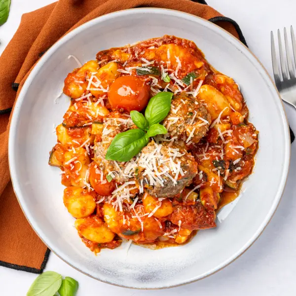 Gnocchis aux boulettes de viande