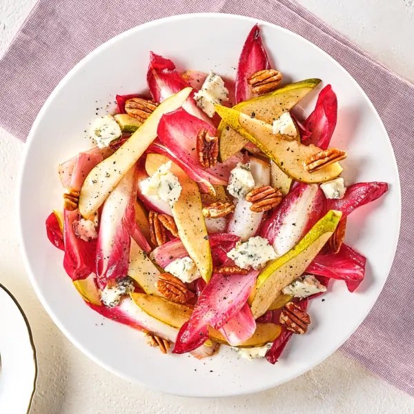 Salade de poire, endive et gorgonzola