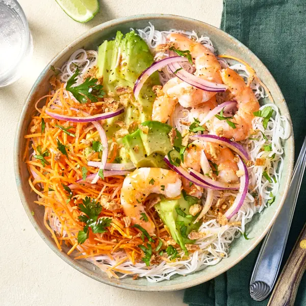 Salade bowl aux crevettes