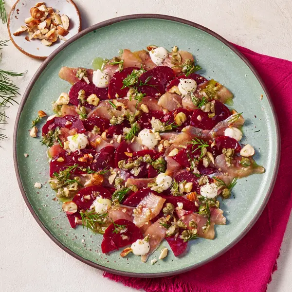 Carpaccio de hareng & betterave