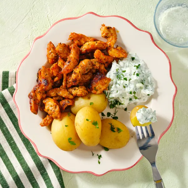 Gyros, grenailles & fromage aux herbes