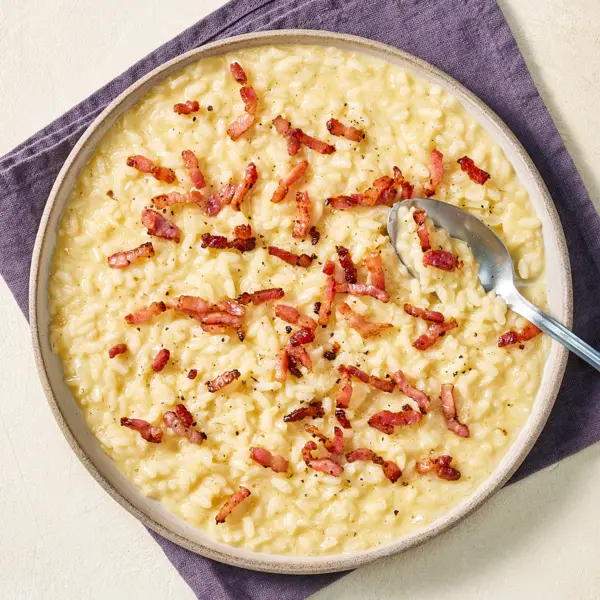 Risotto façon carbonara