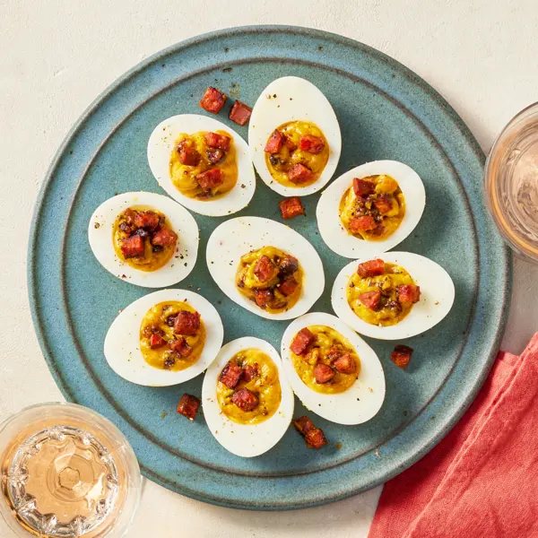 Œufs mimosa au chorizo