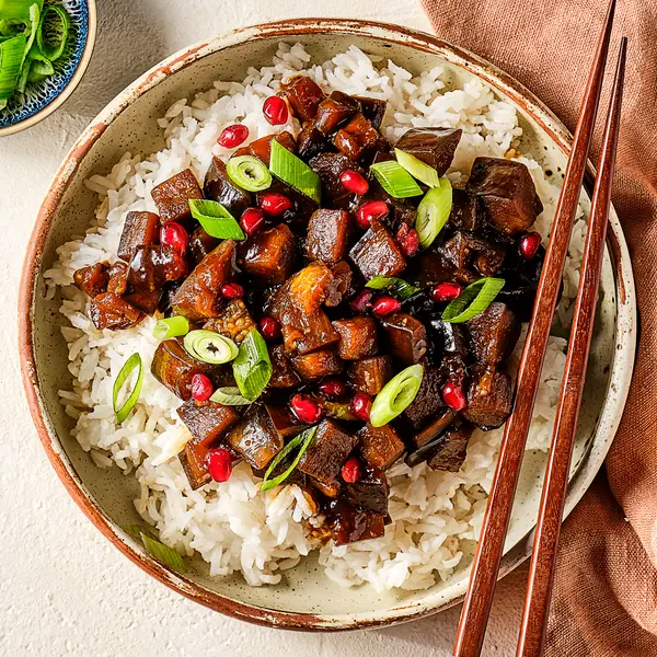Aubergines teriyaki