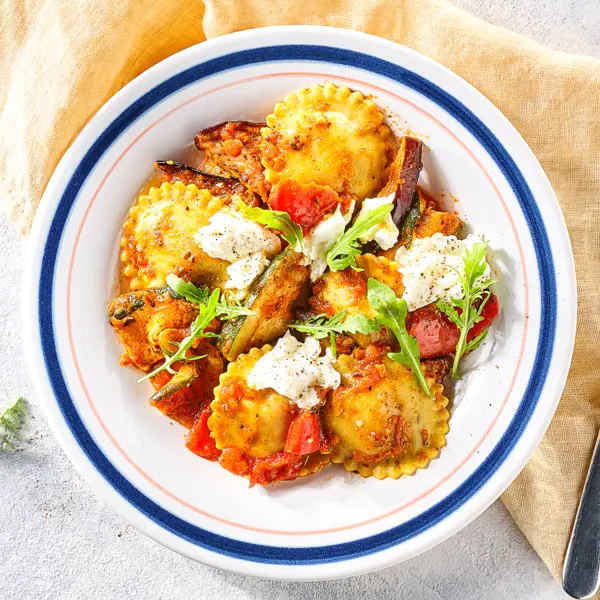 Raviolis légumes grillés