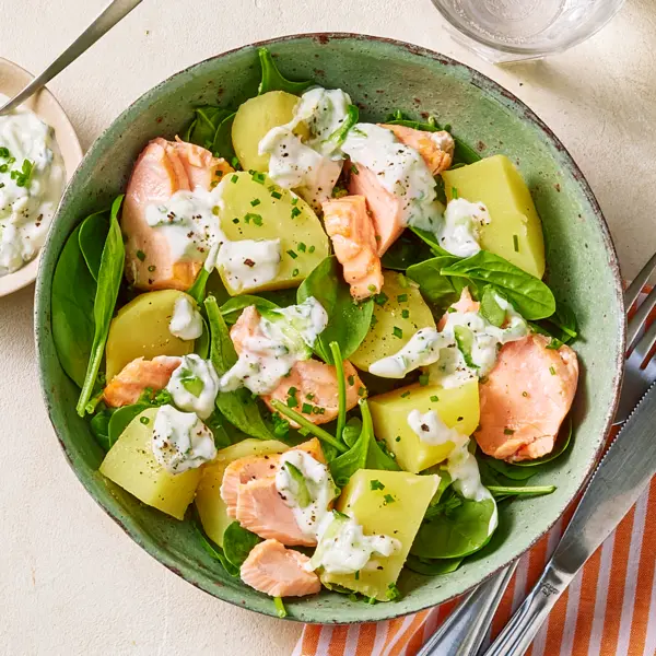 Salade de saumon sauce tzatziki