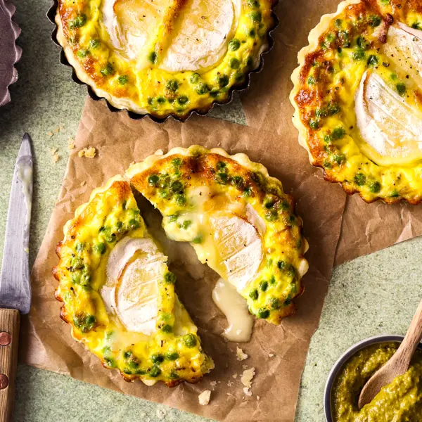 Tartelettes chèvre et petit-pois 
