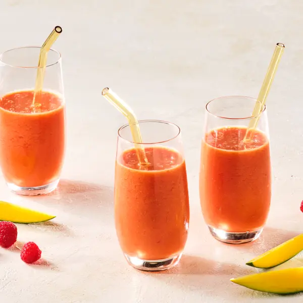 Smoothie mangue-framboise
