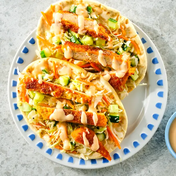 Pita au poulet croustillant