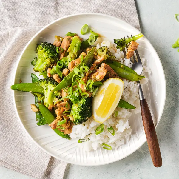 Poulet chinois au citron et riz