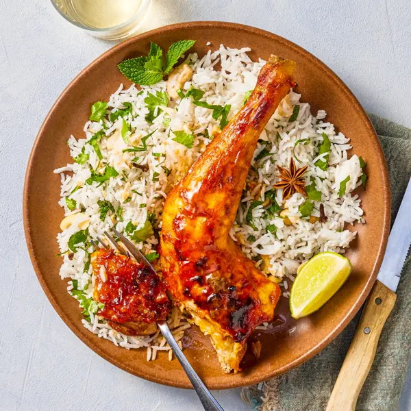 Poulet tandoori & riz pulao