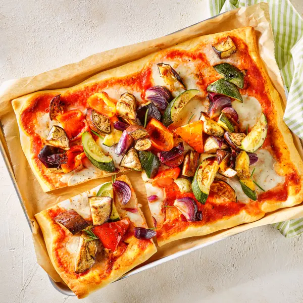 Pizza aux légumes grillés
