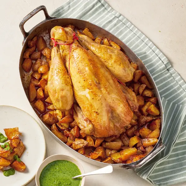 Poulet rôti & sa salsa verde