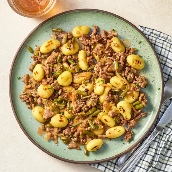 Gnocchis au boeuf haché adobo