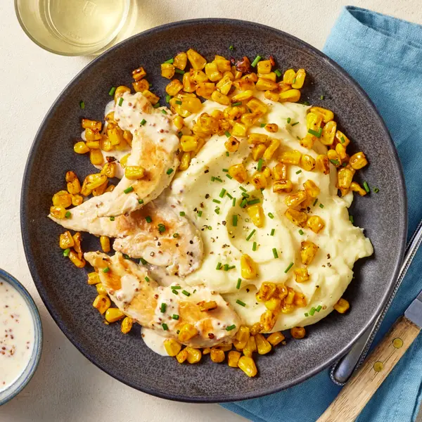 Poulet crémeux moutarde & maïs