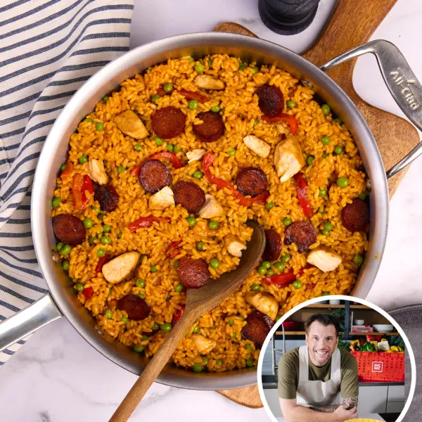 Paëlla au poulet et au chorizo