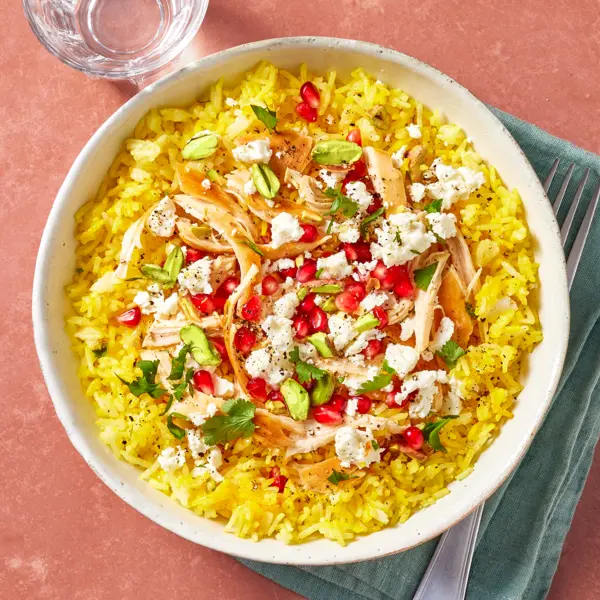 Riz safrané au poulet