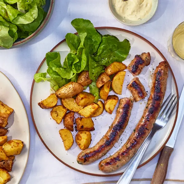 Chipolatas & patates à l'orientale