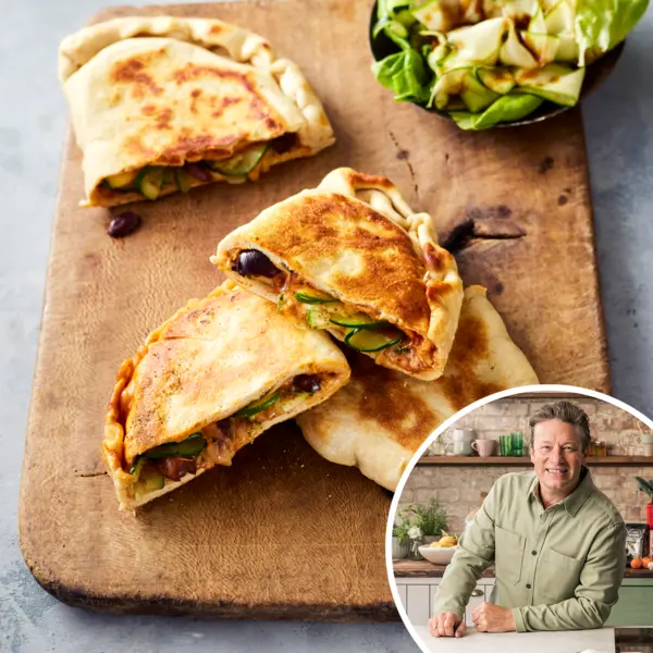 Calzone minute aux courgettes & olives