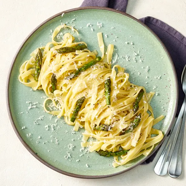 Carbonara aux asperges vertes
