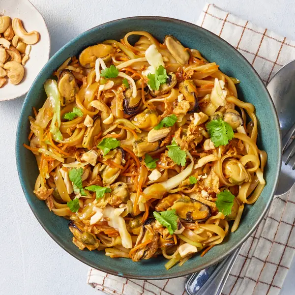 Nouilles sautées aux moules