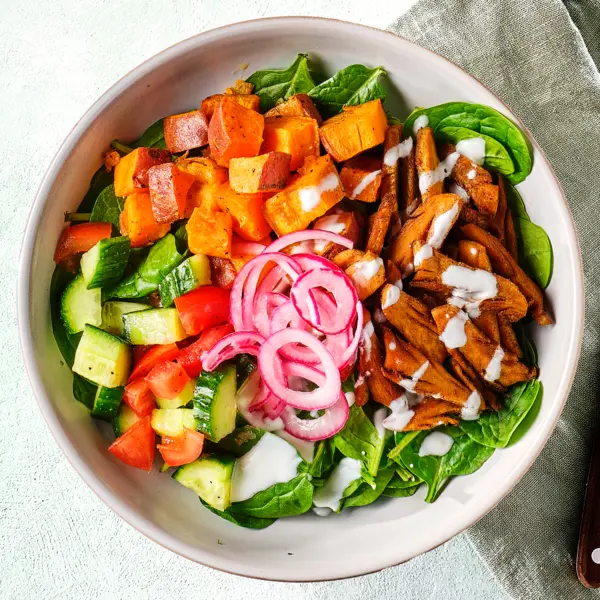 Bol végé, patate douce & épinards
